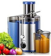 Qcen Juicer Machine, 500W Centrifugal Juicer Extractor with Wide Mouth 3” Feed Chute for Fruit Ve...