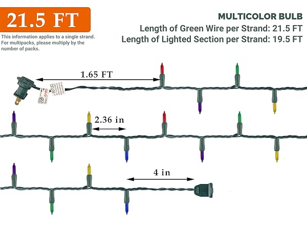 Multicolor Christmas String Lights