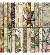 EggSun 48 Sheets Vintage Forest Scrapbook Paper,Vintage Forest Pattern Decorative Scrapbook Paper...