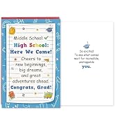 hvdler 8th Grade Graduation Card for Boys Girls, Funny Middle School Graduation Card for Daughter...