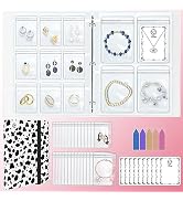 17Dec Large Transparent Jewelry Storage Book Organizer with 300 Pockets and 50 Jewelry Pouches,Tr...