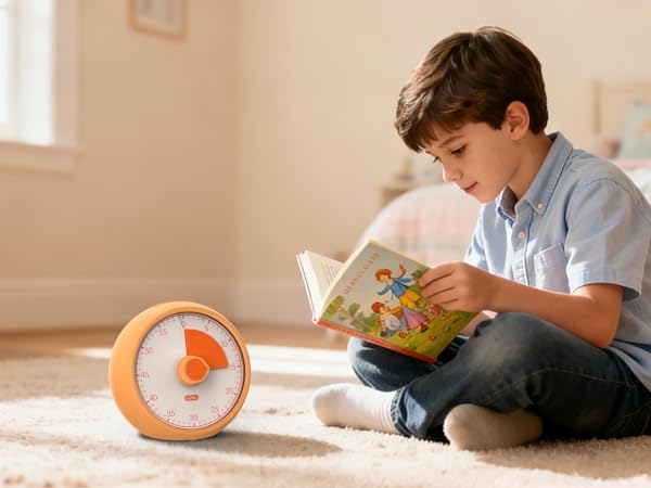 Boost kids focus with our visual timer! Watch them dive into reading, effortlessly track study time