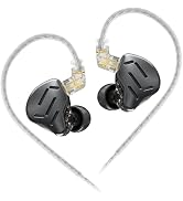 KZ Zax in Ear Monitor, 16 Driver Hybrid Earphones 1DD+7BA HiFi, High Resolution Wired Earbuds Dee...