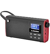 Avantree SP850 Rechargeable Portable FM Radio with Bluetooth Speaker and SD Card MP3 Player 3-in-...