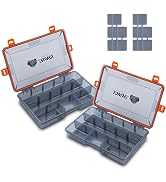 RUNCL Fishing Tackle Box, Waterproof Airtight Stowaway, 3600/3700 Tray Tackle Box with Adjustable...