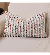 KOOLIFE Boho Lumbar Pillow Cover 12x20 Inch Pack of 1 Farmhouse Rectangle Decorative Couch Throw ...