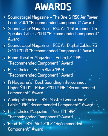 World's Most Award Winning High End Cable Brand Since 1986