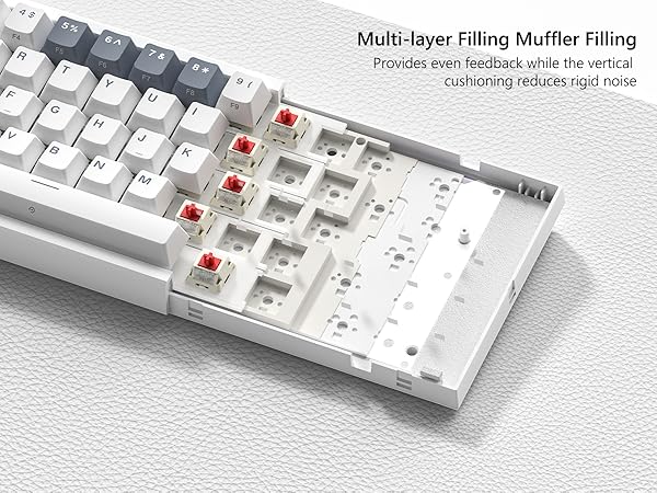 60% Gaming Keyboard Pink, QMK/VIA Creamy Mechanical Keyboard Topographic, Hot Swappable