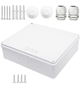 Junction Box, Zulkit Project Box with Reserved Holes IP65 Waterproof Dustproof Electrical Box ABS...