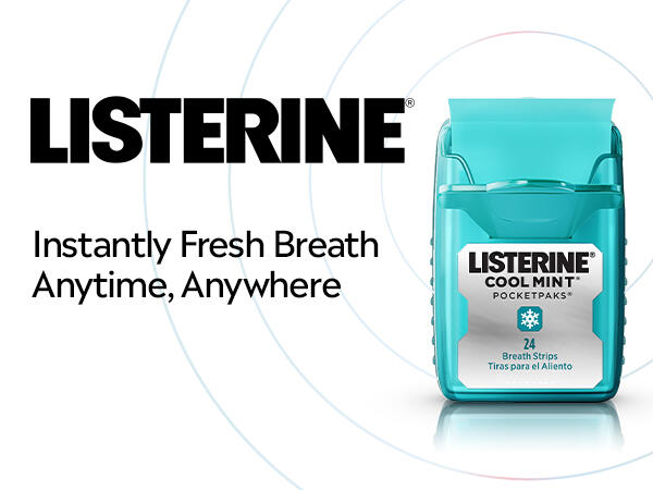 bad breath treatment for adults, Listerine strips, Listerine breath strips, Listerine pocketpaks