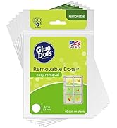 Glue Dots Double-Sided Removable Adhesive Dots, 1/2-Inch, Clear, Pack of 60, 6 Pack