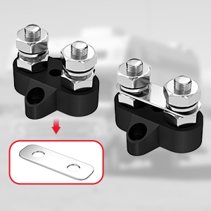 Bus Bar 12V 200A Battery Power Distribution Block 5/16 Dual Studs
