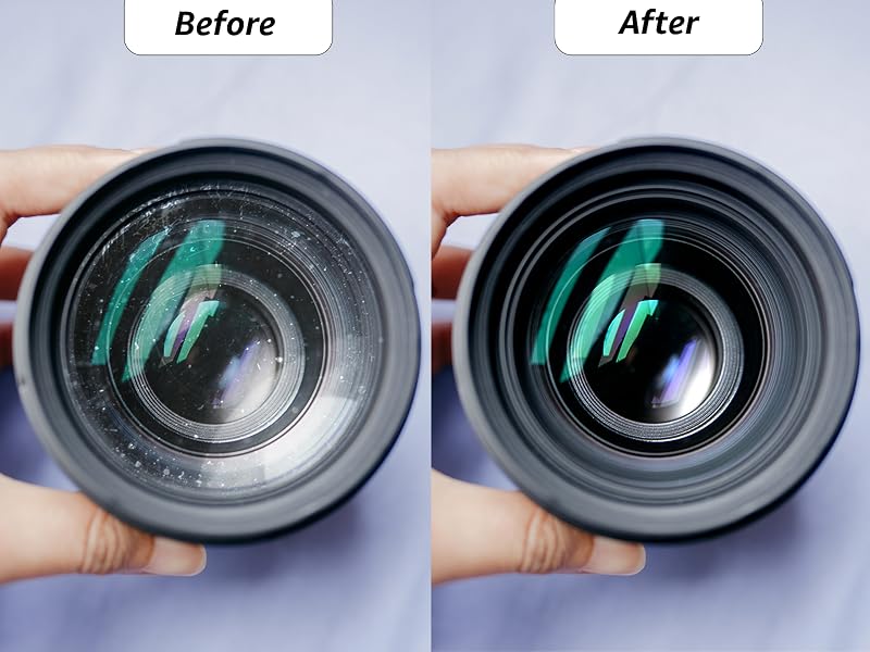 Before After of objective lens