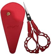 HITOPTY Sewing Embroidery Scissors with Cover, Sharp Threading Scissors for Needlework Craft Yarn...