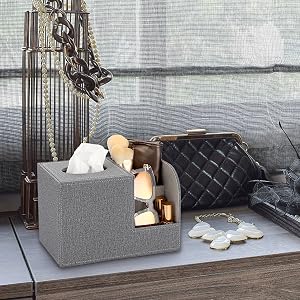 Creative Tissue Holder with Storage Compartment for Dresser