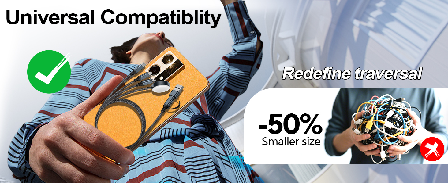 4 in 2 charging cable