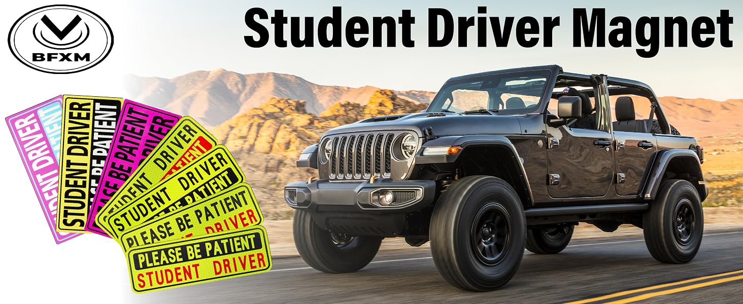 4 PCS Student Driver Magnet for Car