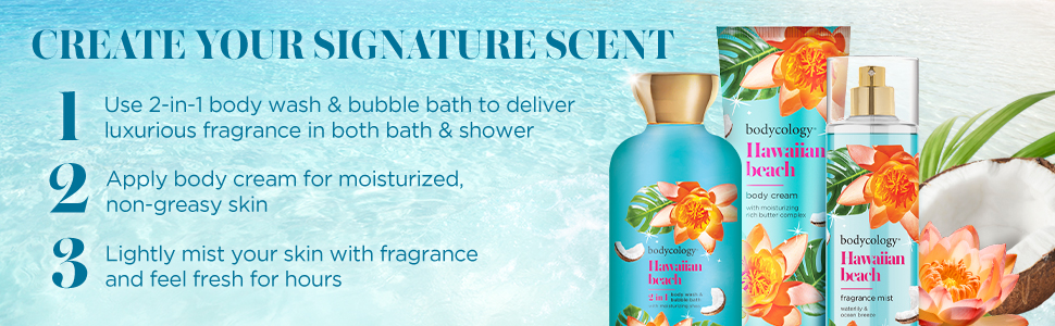 Hawaiian Beach scent, coconut, create your signature scent