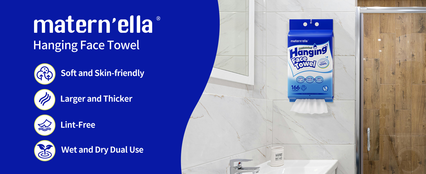 hanging facial towel
