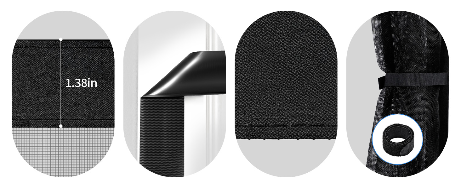 garage door screen with magnetic closure