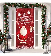 Santa Claus Door Cover Decorations Xmas Hanging Wall Decoration Sign Front Door or Indoor Home De...