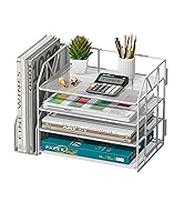 4-Tier Paper File Organizer with Drawer