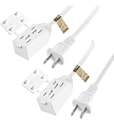 FiiMan 3-Outlet Extension Cord with Multiple Outlets, UL Listed SPT-2 16 AWG 2 Prong Extension Co...