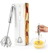 Upgraded Stainless Steel Semi-Automatic Whisk - Easy to Use Whizzy Whisk, Versatile Wisker Tool f...