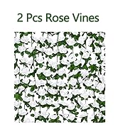 BLEUM CADE 2Pcs 16.4Ft Flower Garland Artificial Rose Vines for Bedroom, Cute Fake Hanging Flower...