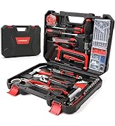 COMOWARE 177 Pcs Home Tool Kit - Basic Household Hand Tool Set, Truck Tool Kit Socket Wrench Comb...