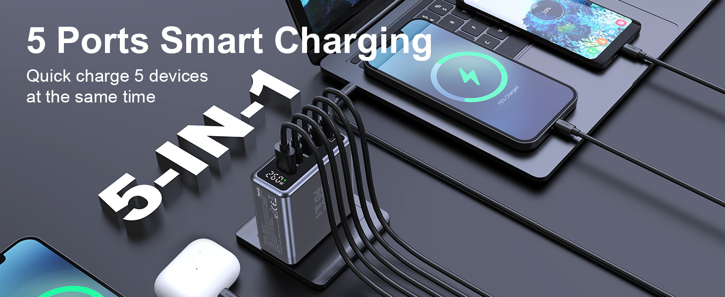 5 Ports Charging station
