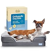 Orthopedic Sofa Dog Bed - Ultra Comfortable Dog Bed for Medium Dogs - Breathable & Waterproof Pet...