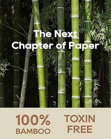 Sustainable 100% bamboo toilet paper, toxin-free and tree-free bath tissue for conscious home.
