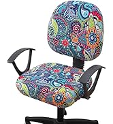 Smiry Stretch Printed Office Computer Chair Covers, Universal Washable Removable Desk Rotating Ch...