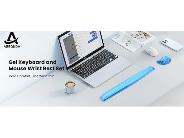 Gel Keyboard andMouse Wrist Rest SetMore Comfort, Less Wrist Pain