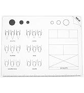 Uonlytech Acrylic Nail Training Mat Silicone Trainer Sheet for Application Practice As Shown