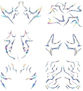 Movie Anime Purple Temporary Tattoos Dance Cosplay Tattoos Stickers Prop Halloween Cosplay Access...