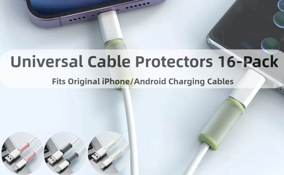16-Pack Charger Cable Protectors