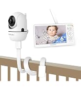 HelloBaby 6'' World First IPS Screen Baby Monitor with Flexible Mount, Baby Monitor with Camera a...