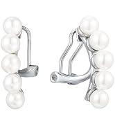 Pearl Ear Earrings, SHE'S FREE STYLE JUST FOR YOU Copper and Electroplated Pearl Cuff with Clip-O...