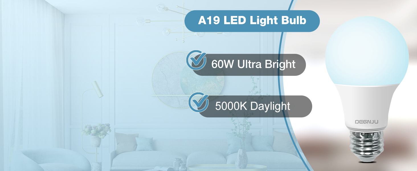 A19 LED Bulbs 60W Daylight
