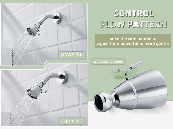 adjustable handle to choose your shower mode