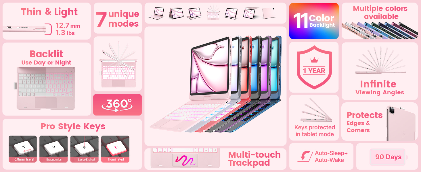 for ipad pro 11 keyboard 2022 touchpad