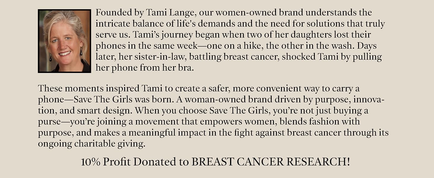 STG CEO Story. Tami Lange. Savethegirls story. Brand. About Us.