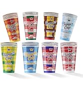 16 oz Disposable Soccer Party Paper Cups with Lids 160 Sets Brazil Italy Germany Argentina Urugua...
