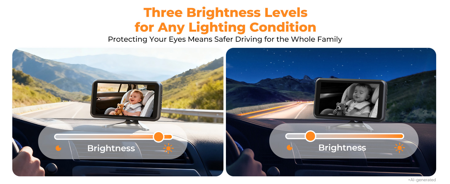 Baby Car Camera Rear-Facing Mirror Monitor Backseat