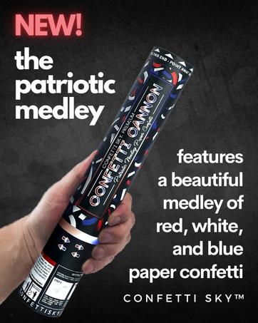Patriotic Medley Confetti cannon confetti sky