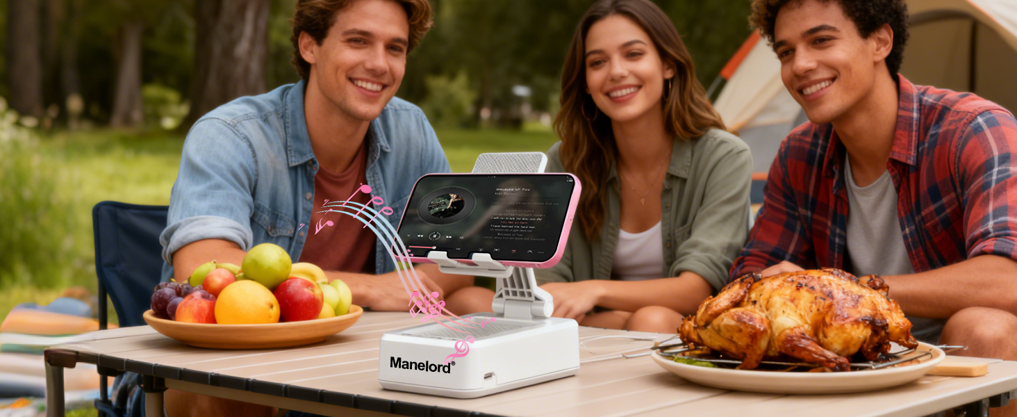 Cell Phone Stand with Wireless Bluetooth Speaker