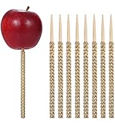 24ct Rhinestone Bling Bamboo Candy Apple Sticks 6 inch for Cake pop Chocolate Caramel Apple Skewe...