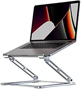 Laptop Stand for Desk, Adjustable Laptop Stand Holder Portable Laptop Riser with Multi-Angle Heig...